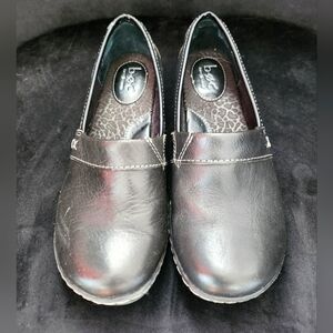 Womens b.o.c. Born Concept Howell black leather clog size 7.5